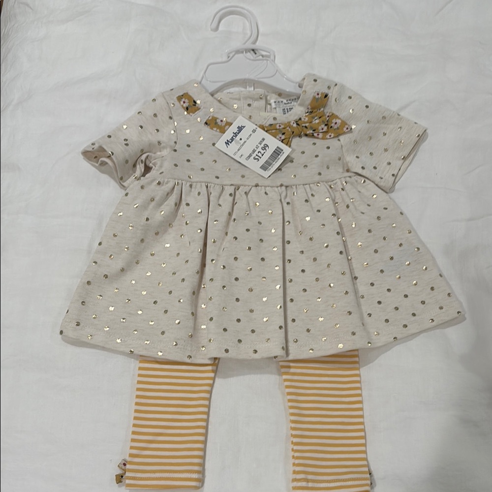 Max Studio Cream and Gold Kids Matching Set